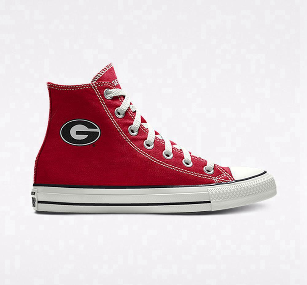 Converse Custom Chuck Taylor All Star University Of Georgia Bulldogs By You Unisex Höga Herr Röda | 841096NXO