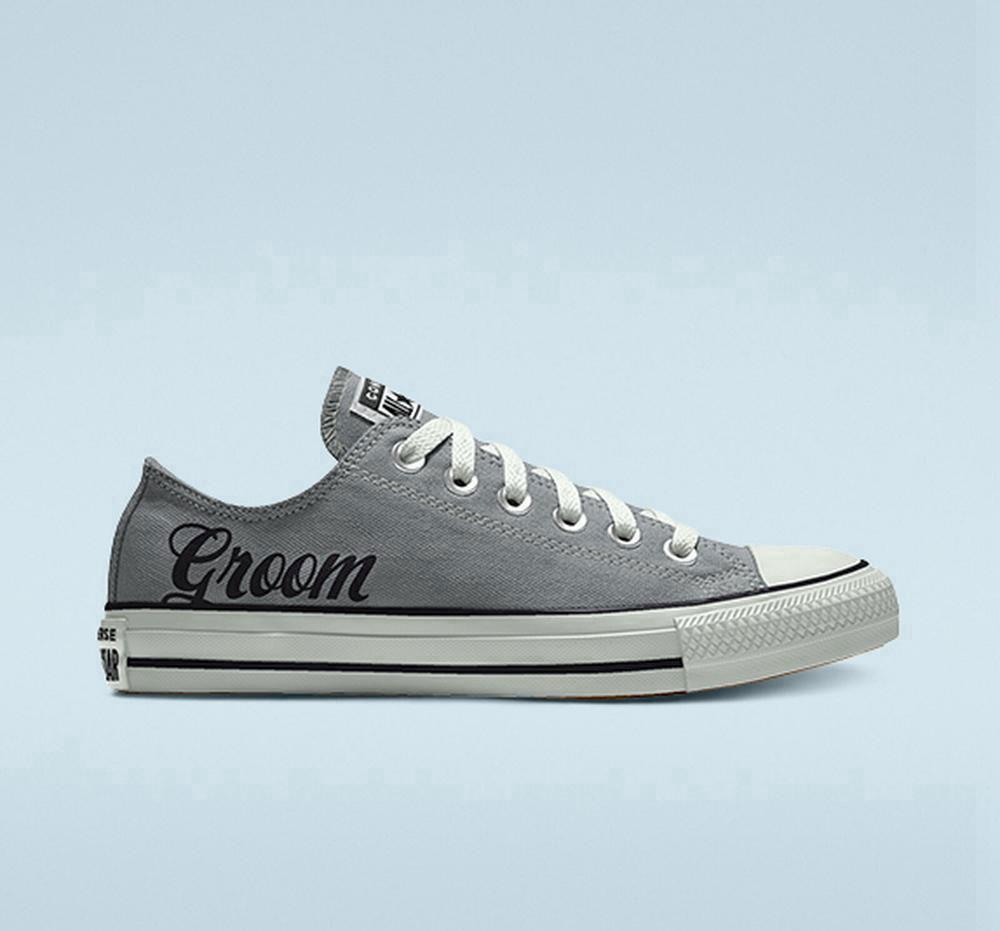Converse Custom Chuck Taylor All Star Wedding By You Unisex Låga Herr Grå | 204875WAS