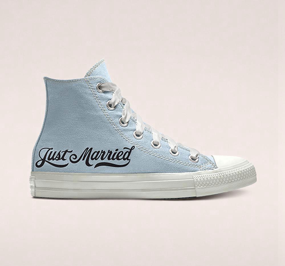 Converse Custom Chuck Taylor All Star Wedding By You Unisex Höga Herr Blå | 865710LGN