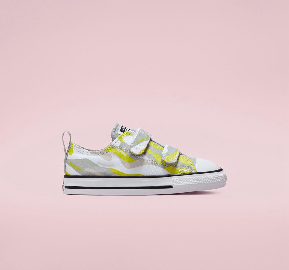 Converse Hybrid Camo Easy On Chuck Taylor All Star Toddler Låga Tjej Vita | 840961ZKF