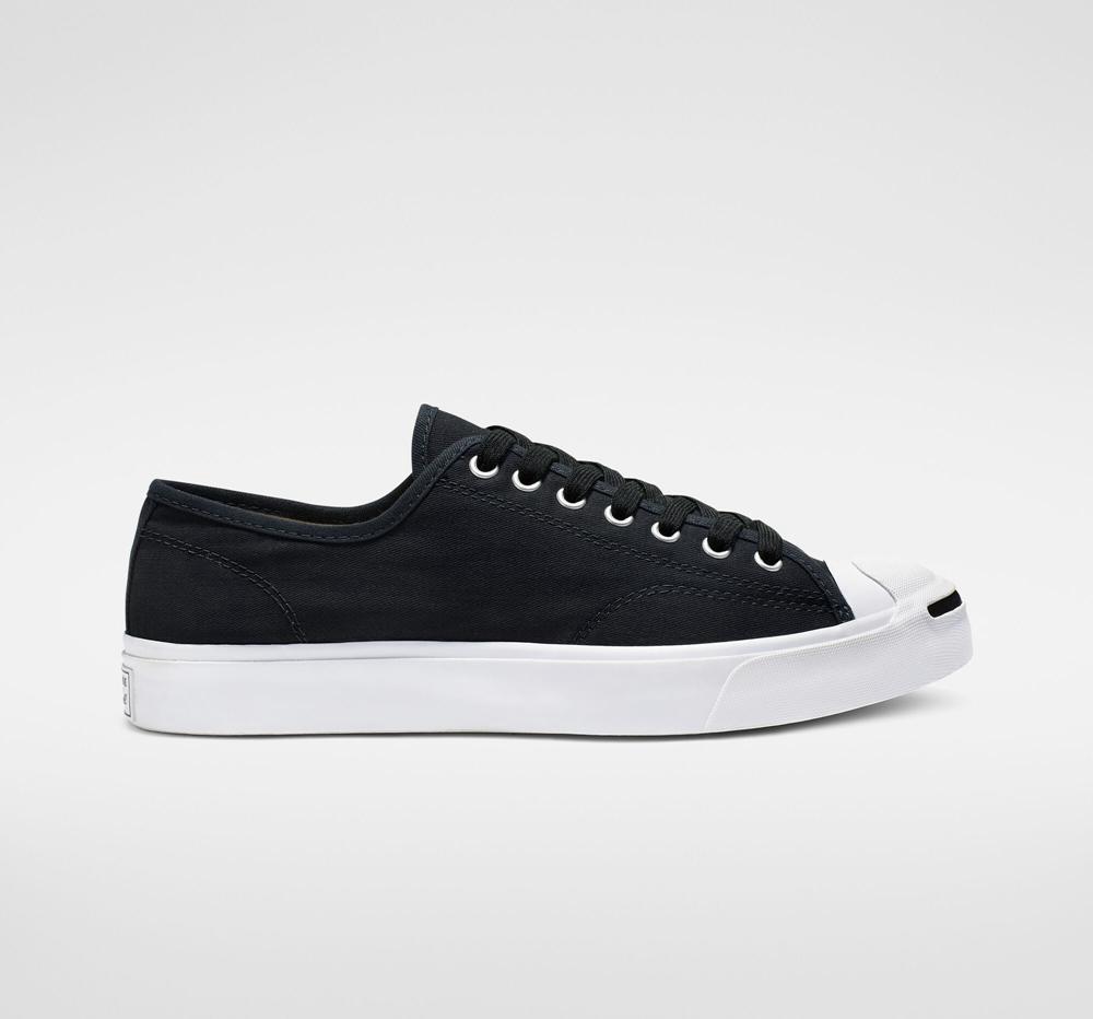Converse Jack Purcell Canvas Unisex Låga Dam Svarta Vita Svarta | 460875YXP