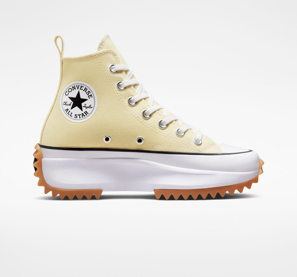 Converse Run Star Hike Platform Seasonal Color Unisex Höga Herr Gula Citron Svarta Vita | 264095EMQ