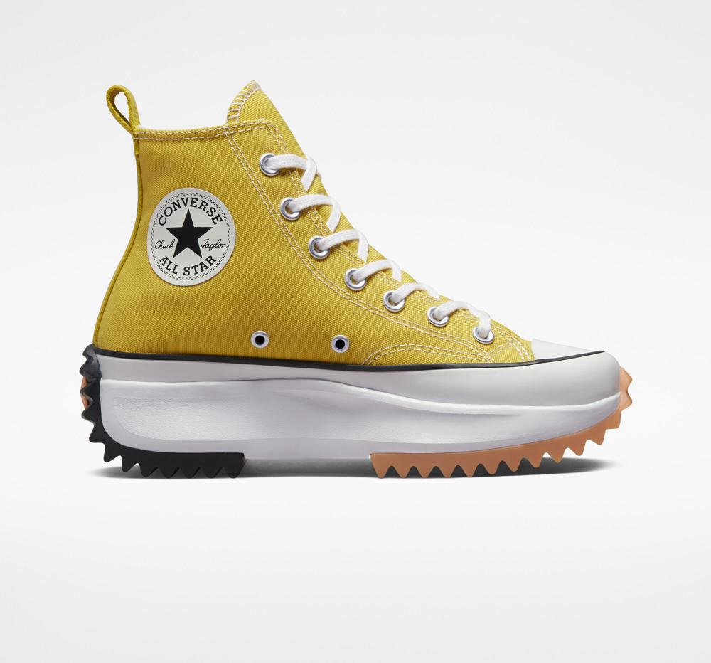 Converse Run Star Hike Platform Unisex Höga Dam Gula Citron Svarta Vita | 512368BYW