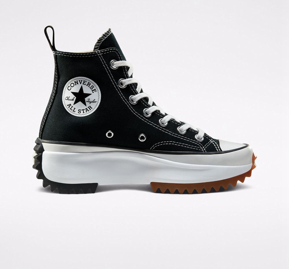 Converse Run Star Hike Platform Unisex Höga Herr Svarta Vita | 658230LFE