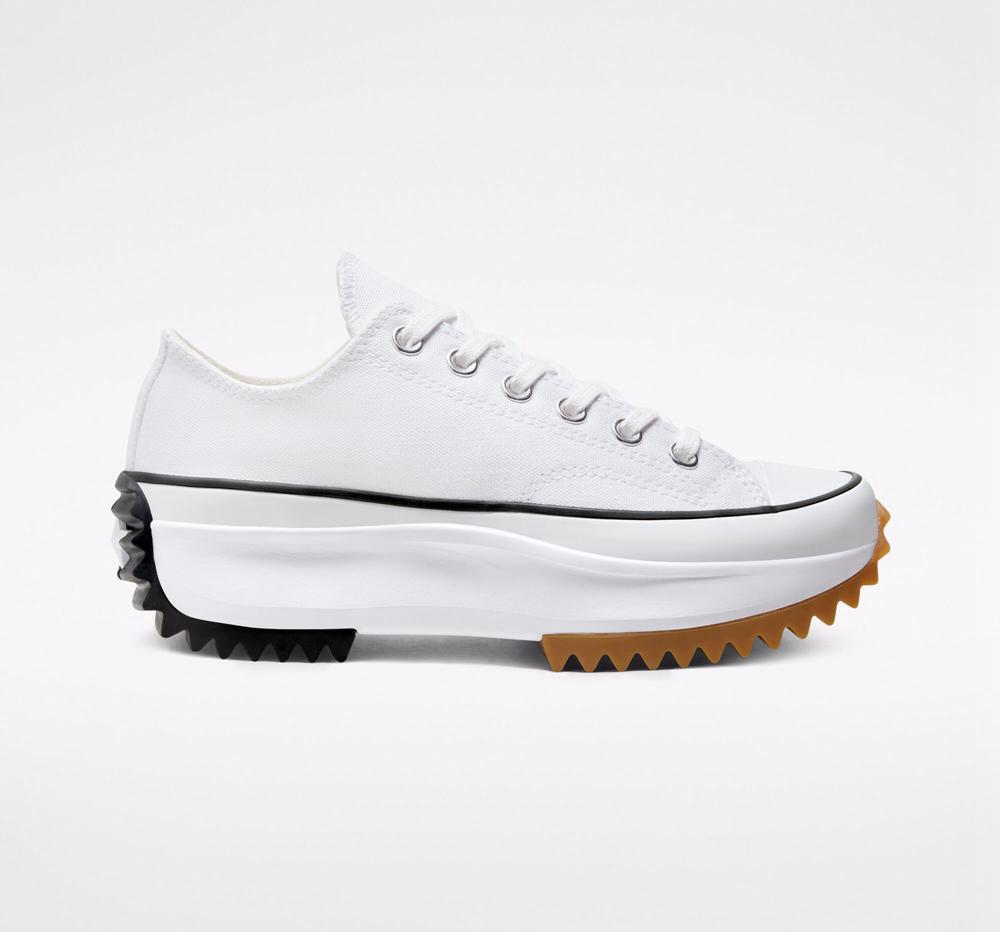 Converse Run Star Hike Platform Unisex Låga Dam Vita Svarta | 420598IWX