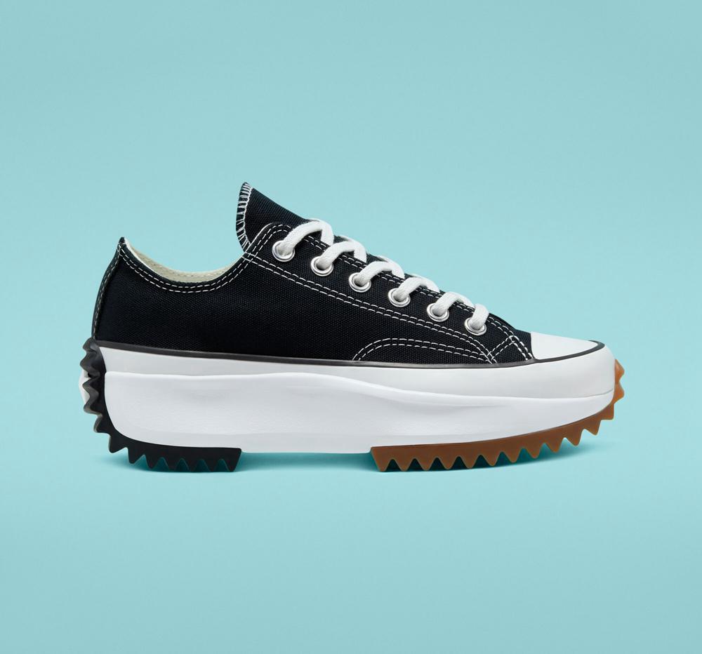 Converse Run Star Hike Platform Unisex Låga Herr Svarta Vita | 491276RWY