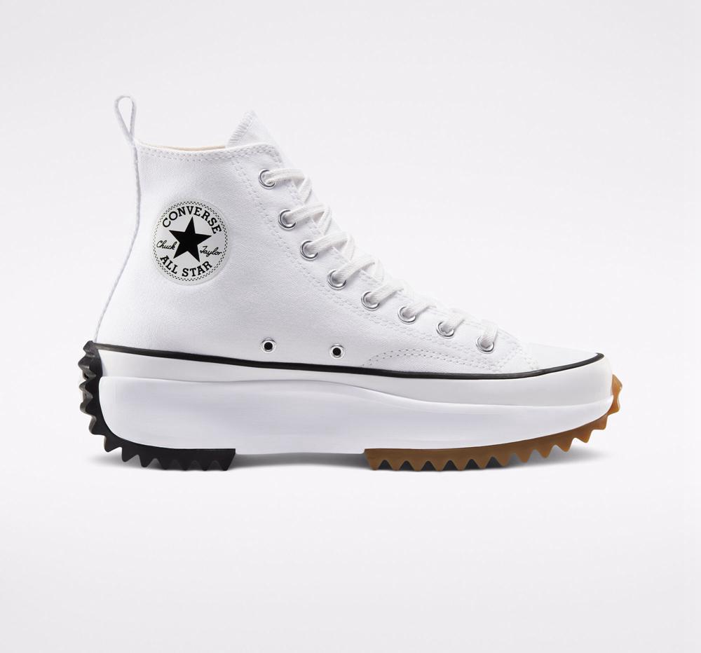 Converse Run Star Hike Unisex High Top Platform Skor Herr Vita Svarta | 260537MLI